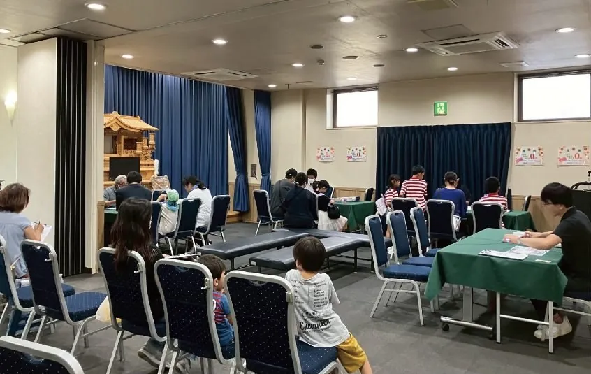 屋内で開催した販促イベントの様子
